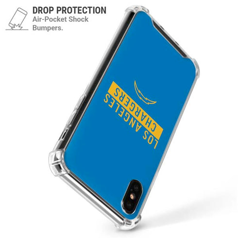 NFL Los Angeles Chargers Blue Performance Series iPhone XS Max Clear Case
